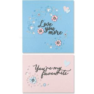 Sizzix Thinlits Die Set 6PK Cut-Pop Valentine by Olivia Rose | 666016 | Chapter 4 2022 Wafer, Grey