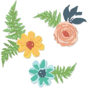 Sizzix Thinlits Die Set Flowers & Fern, Multicolor, One Size