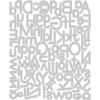 Sizzix Thinlits Die Set 92PK-Essential Type by Lisa Jones, 665335, Multicolor