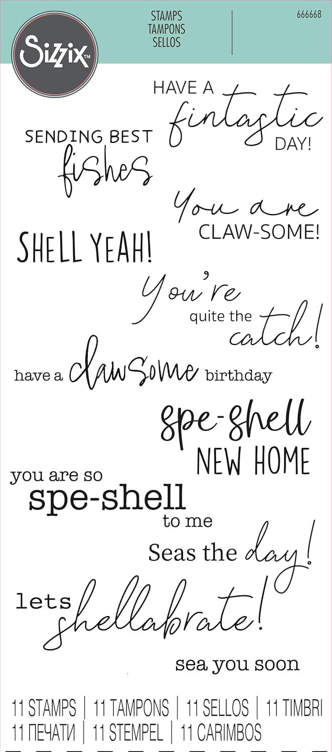 image:imageSizzix Clear Stamps Set Seas The Day Multicolor One Size