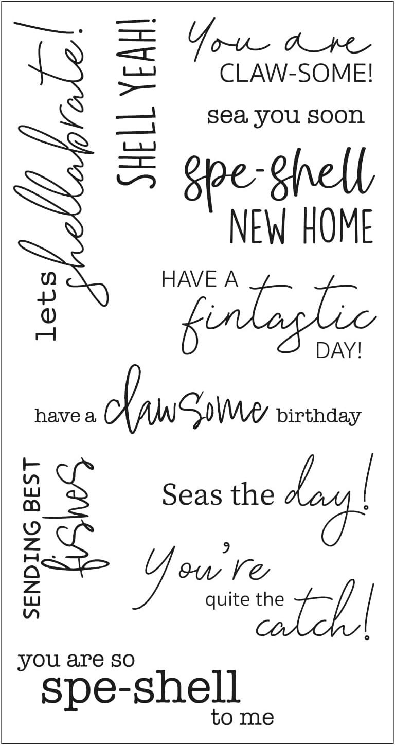 image:imageSizzix Clear Stamps Set Seas The Day Multicolor One Size