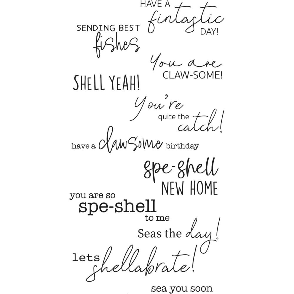 image:imageSizzix Clear Stamps Set Seas The Day Multicolor One Size