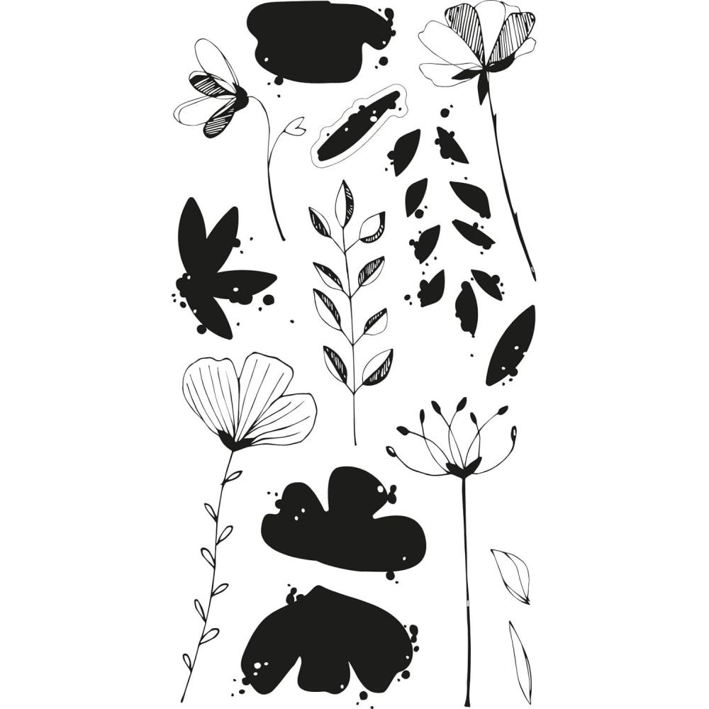 image:imageSizzix 14PK Clear Stamps Set Watercolor Flowers by Olivia Rose 665836 Multicolor