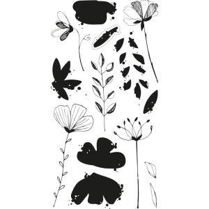 Sizzix 14PK Clear Stamps Set Watercolor Flowers by Olivia Rose, 665836, Multicolor