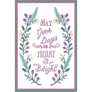 Sizzix A6 Layered Stencils Merry & Bright #3 by Jen Long