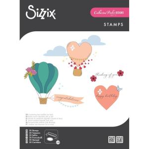 Sizzix A5 Clear Stamps Set 30PK – Up and Away by Catherine Pooler