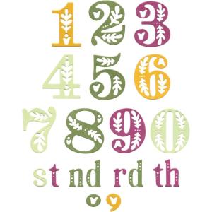 Sizzix Thinlits Die Set Folk Numbers by Catherine Pooler