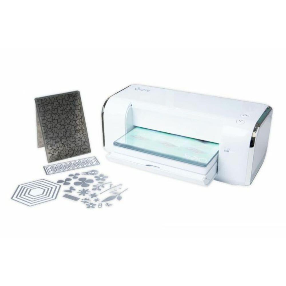 image:imageSizzix Big Shot Switch Plus Starter Kit White Electric Die Cutting amp Embossing Machine For Arts amp Crafts Card Making Scrapbooking amp Papercraft 9inch OpeningWhite