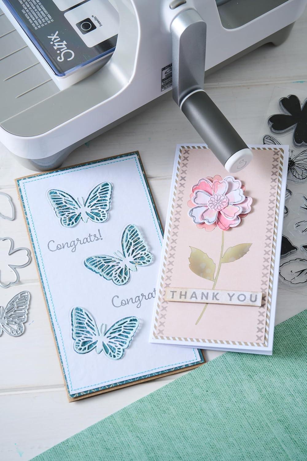 image:imageSizzix Clear Stamps Set with Framelits Dies Globetrotters Mark by 49 amp Market 62 Rubber Stamps amp 4 Cutting Dies