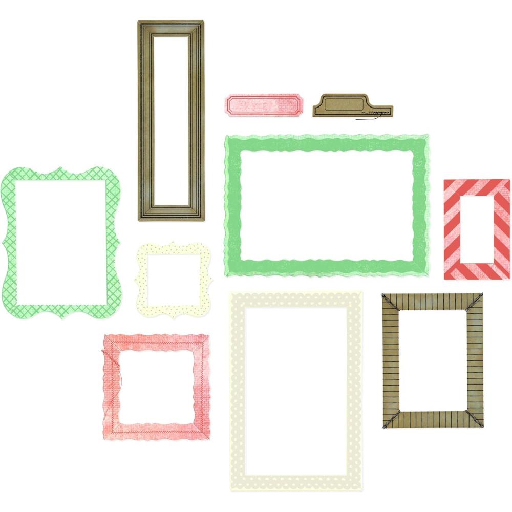 image:imageSizzix Clear Stamps Set with Framelits Dies BuildAFrame by 49 amp Market 15 Rubber Stamps amp 14 Cutting Dies