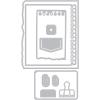 Sizzix Clear Stamps Set with Framelits Dies, Creative Combos by 49 & Market, 10 Rubber Stamps & 10 Cutting Dies