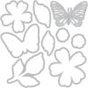 Sizzix Clear Stamps Set with Framelits Dies, Sweet Sprigs by 49 & Market, 19 Rubber Stamps & 9 Cutting Dies