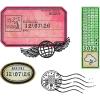 Sizzix Clear Stamps Set with Framelits Dies, Globetrotter’s Mark by 49 & Market, 62 Rubber Stamps & 4 Cutting Dies