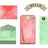 Sizzix Clear Stamps Set with Framelits Dies, Tag It by 49 & Market, 6 Rubber Stamps & 17 Cutting Dies
