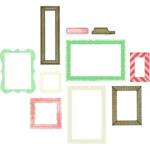 Sizzix Clear Stamps Set with Framelits Dies, Build-A-Frame by 49 & Market, 15 Rubber Stamps & 14 Cutting Dies