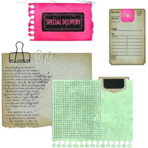 Sizzix Clear Stamps Set with Framelits Dies, Creative Combos by 49 & Market, 10 Rubber Stamps & 10 Cutting Dies